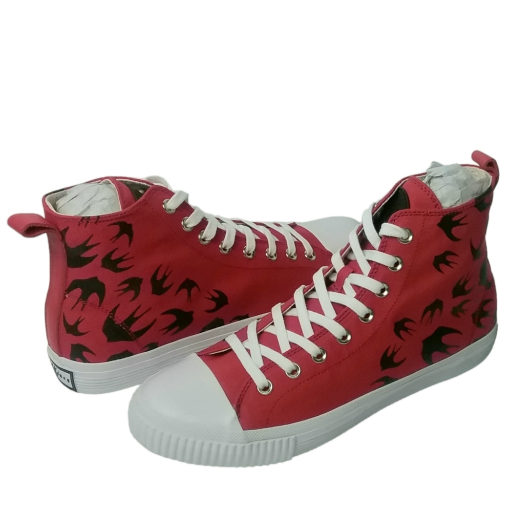 MCQ by Alexander McQueen Shoes Men's 10 Women 12 Swallow Swarm High-top Sneakers - Picture 2 of 10